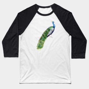 Green Peacock Baseball T-Shirt